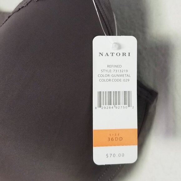 NEW Natori Refined Contour Underwire Bra 36DD Gunmetal Grey Gray $70 Supportive - Picture 10 of 16